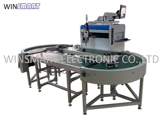100% condizione rotante Smt Glue Dispenser Machine con addestramento fornito e tavola di lavoro con nastro trasportatore